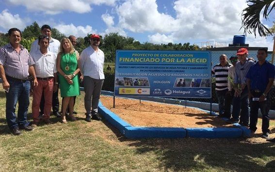 España favorece el agua potable y saneamiento para en 5 localidades cubanas