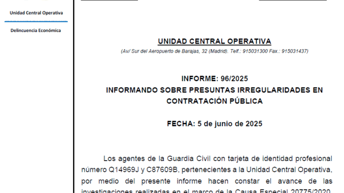 EL PORTALUCO te brinda el INFORME DE LA UCO sobre la corrupción en el PSOE