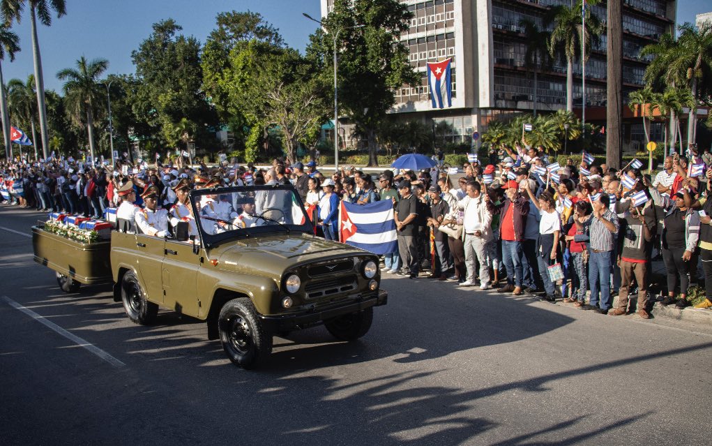 En el cortejo fúnebre de los 32 militares cubanos muertos el 3 de enero de 2025 en Caracas (La Habana, 15 de enero de 2025)